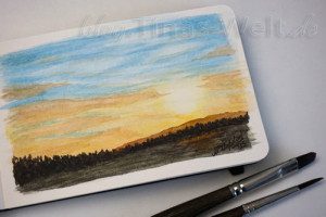 Aquarell Sonnenuntergang