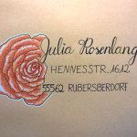 Briefumschlag Rose