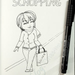 Inktober: Chibi - Online Shopping