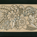 Blumen Muster Detail für Skizzenbuch