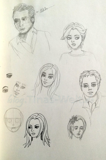 Quick Sketch #12 - verschiedene Portraits 