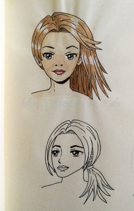 Quick Sketch #15 - zwei Portraits im Manga Stil