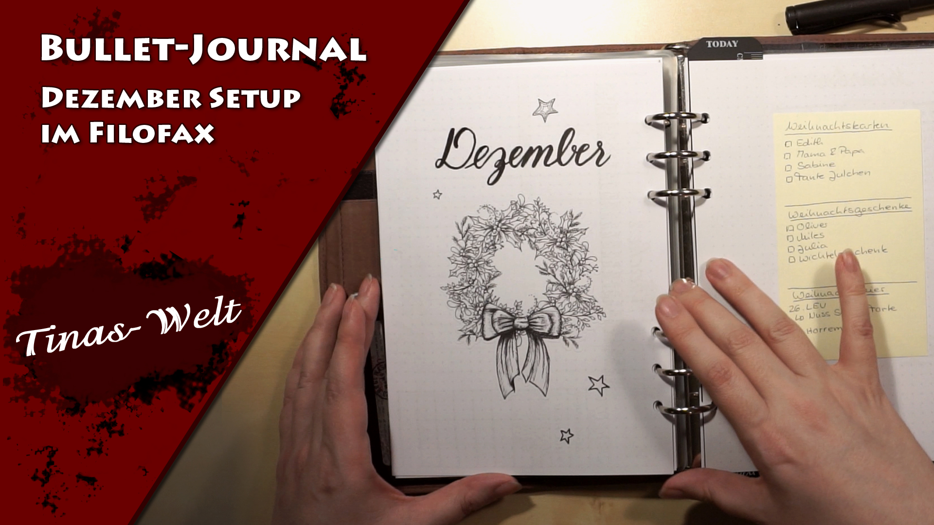 Bullet Journal – Dezember Setup im Filofax