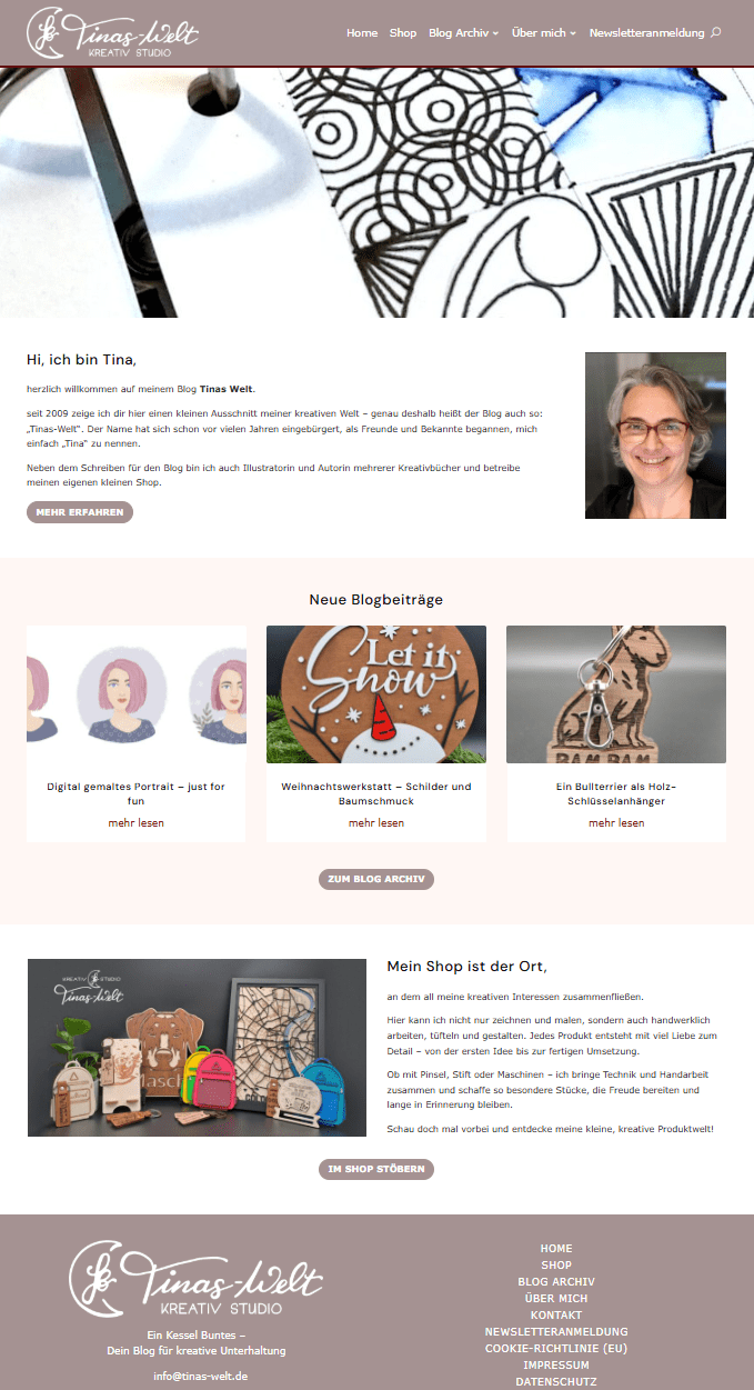Screenshot Blog Startseite Screenshot des neuen Blog Startseiten Aufbaus.
