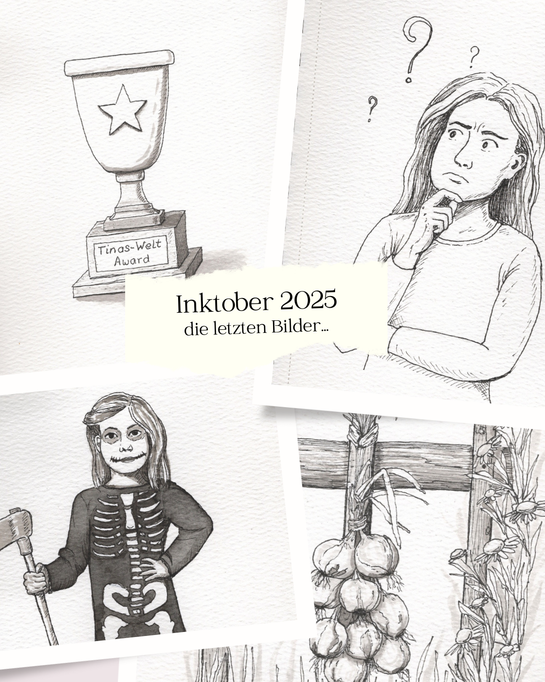 2025-10 Inktober letzte Woche Collage